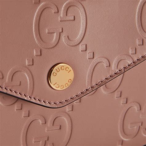 mini gucci fausto|GG super mini shoulder bag in rose beige leather.